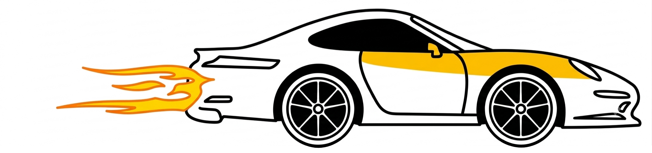 走る車のイラスト